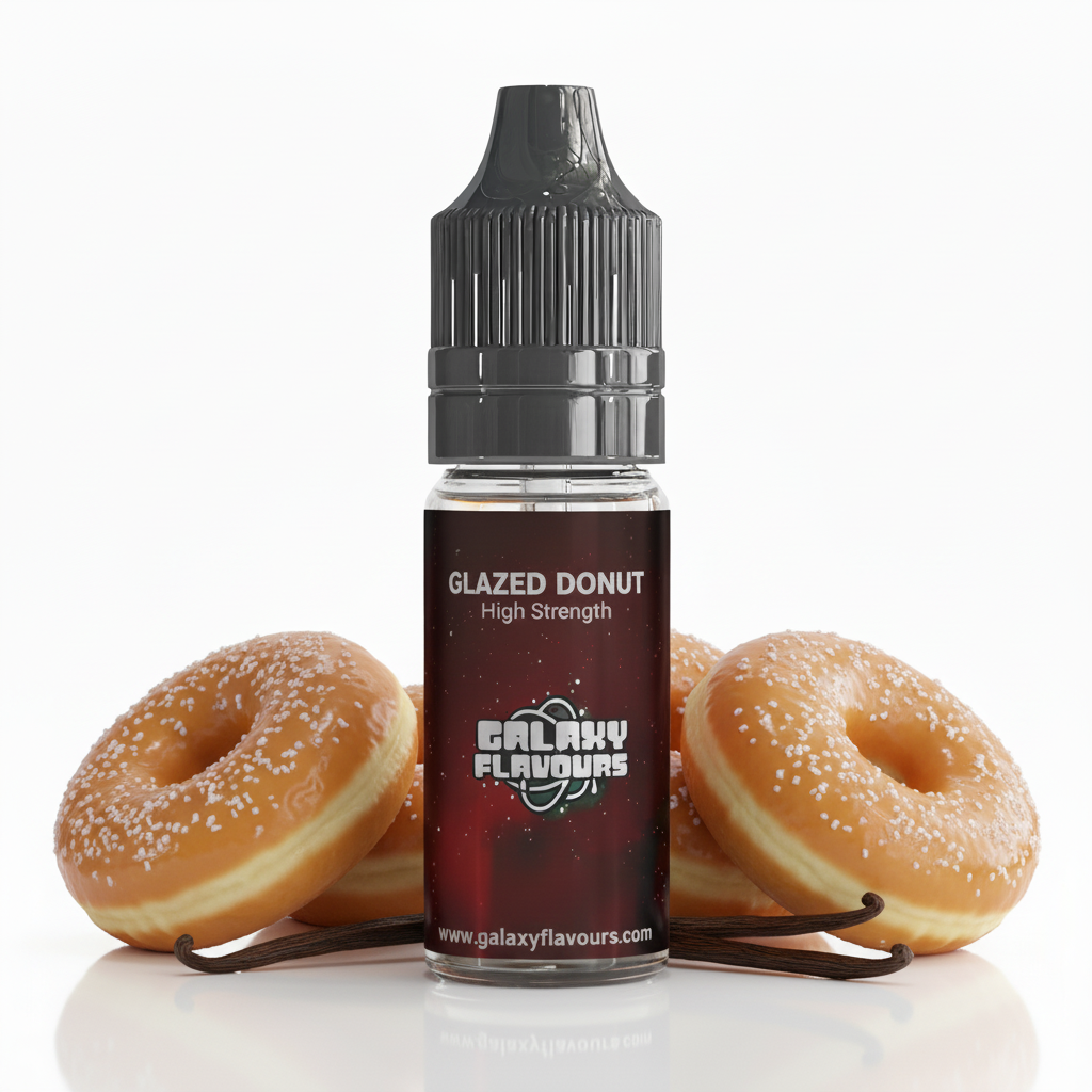 Galaxy Flavours Glazed Donut Food Flavouring Concentrate 10ml – Professional High Strength, Vegan, Gluten-Free