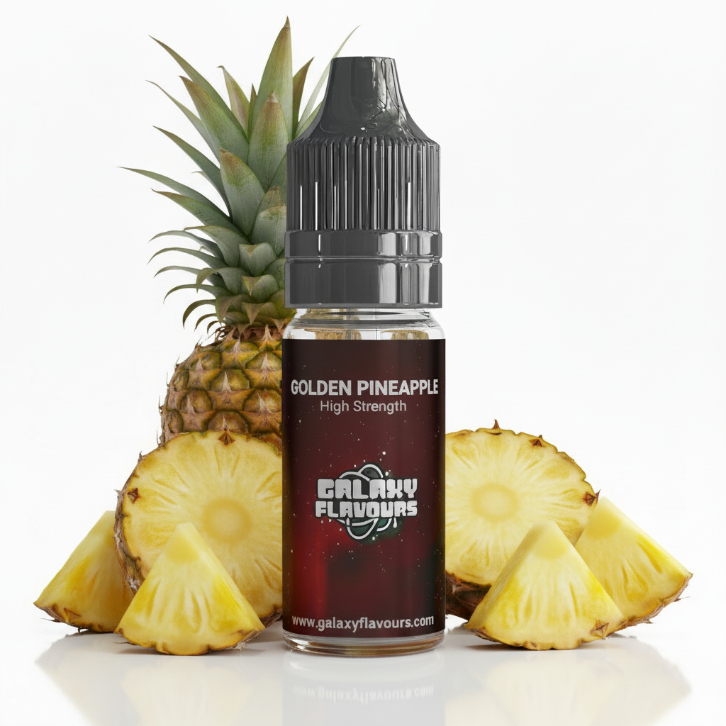 Galaxy Flavours Golden Pineapple Food Flavouring Concentrate 10ml – Professional High Strength, Vegan, Gluten-Free