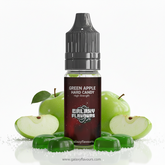 Galaxy Flavours Green Apple Hard Candy Food Flavouring Concentrate 10ml – Professional High Strength, Vegan, Gluten-Free