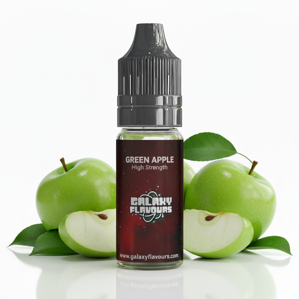 Galaxy Flavours Green Apple Food Flavouring Concentrate 10ml – Professional High Strength, Vegan, Gluten-Free