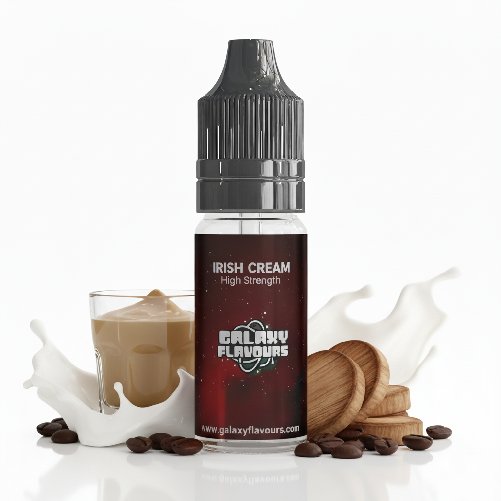 Galaxy Flavours Irish Cream Food Flavouring Concentrate 10ml – Professional High Strength, Vegan, Gluten-Free