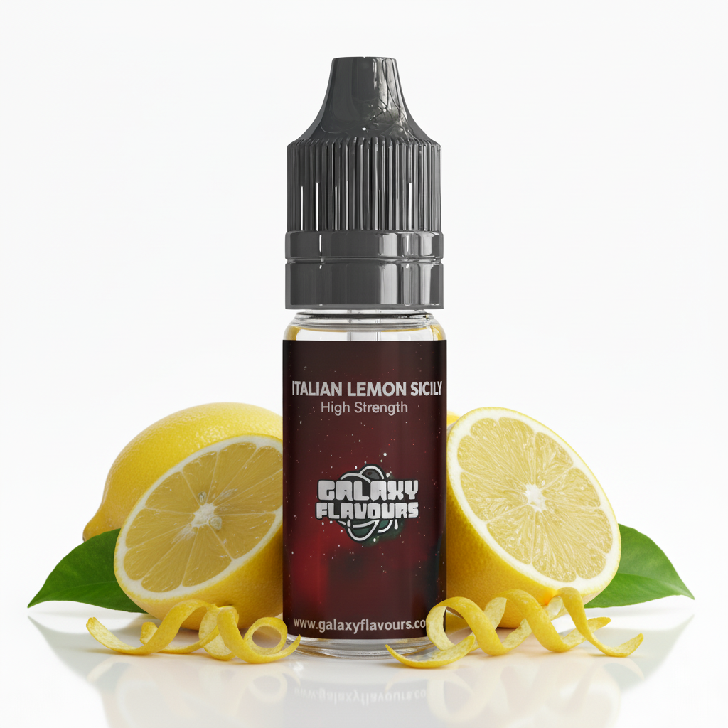 Galaxy Flavours Italian Lemon Sicily Food Flavouring Concentrate 10ml – Professional High Strength, Vegan, Gluten-Free