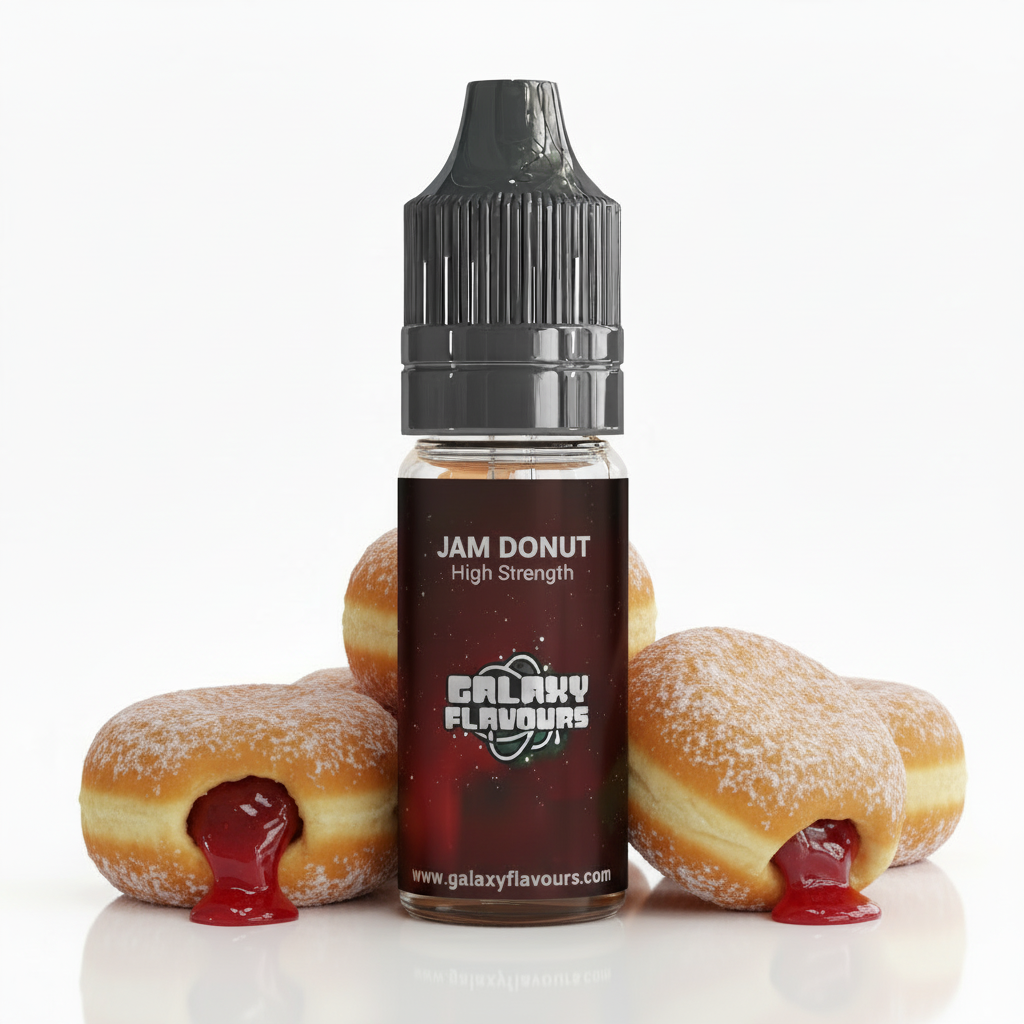Galaxy Flavours Jam Donut Food Flavouring Concentrate 10ml – Professional High Strength, Vegan, Gluten-Free