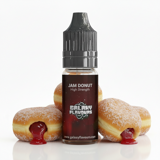 Galaxy Flavours Jam Donut Food Flavouring Concentrate 10ml – Professional High Strength, Vegan, Gluten-Free