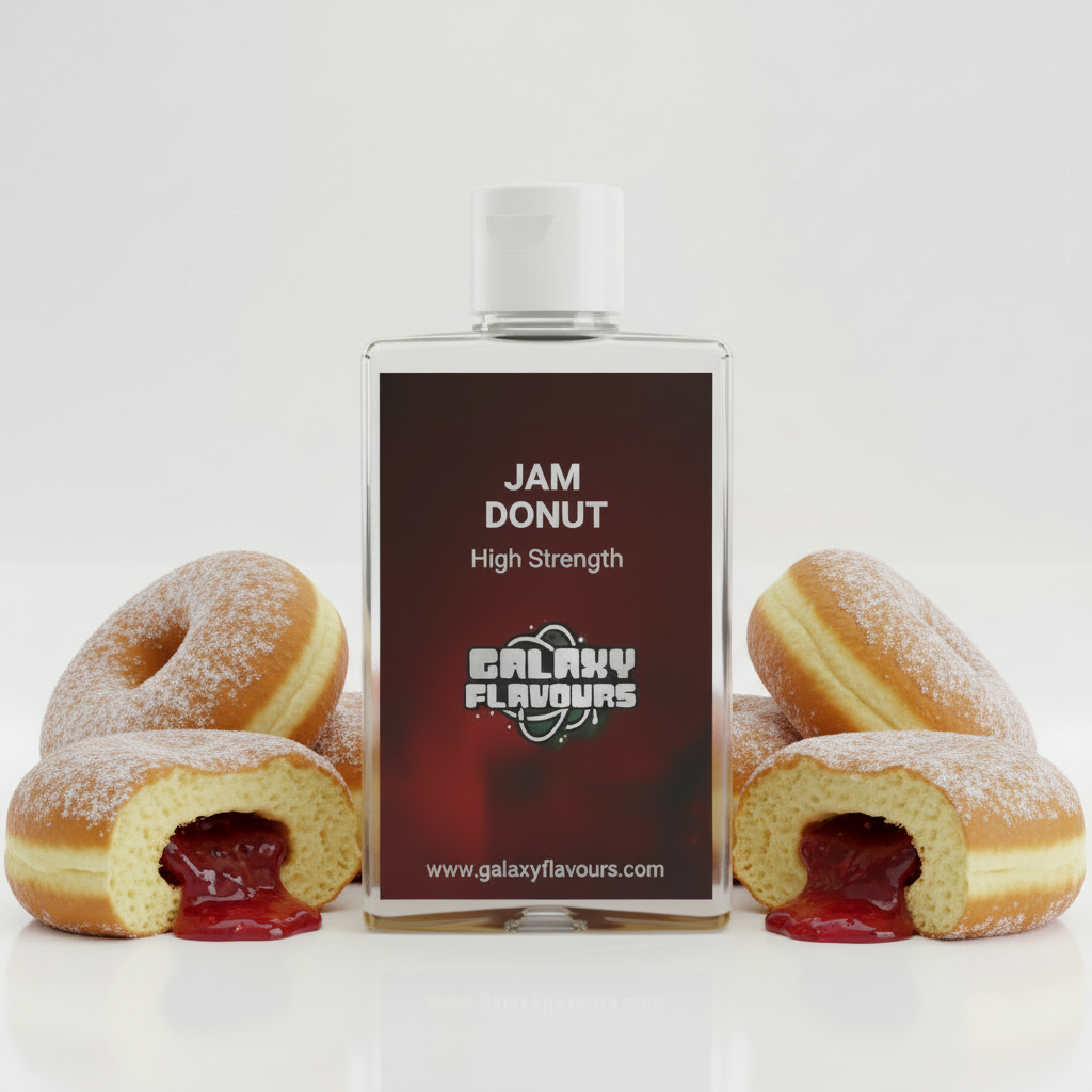 Galaxy Flavours Jam Donut Food Flavouring Concentrate – Professional High Strength, Vegan, Gluten-Free