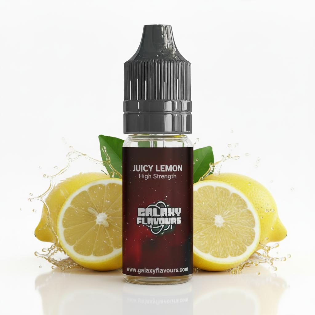 Galaxy Flavours Juicy Lemon Food Flavouring Concentrate 10ml – Professional High Strength, Vegan, Gluten-Free