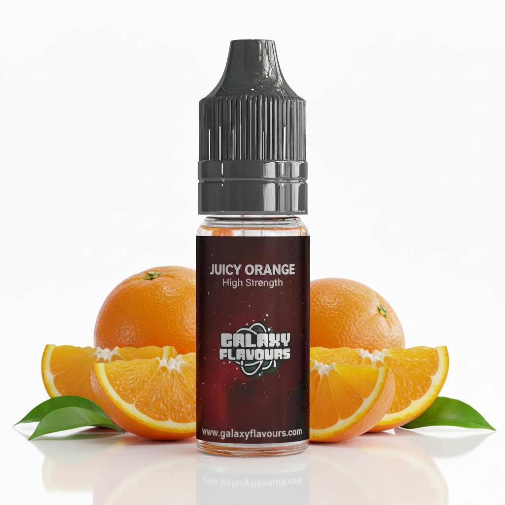 Galaxy Flavours Juicy Orange Food Flavouring Concentrate 10ml – Professional High Strength, Vegan, Gluten-Free