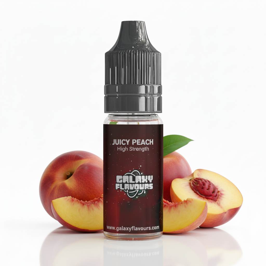 Galaxy Flavours Juicy Peach Food Flavouring Concentrate 10ml – Professional High Strength, Vegan, Gluten-Free