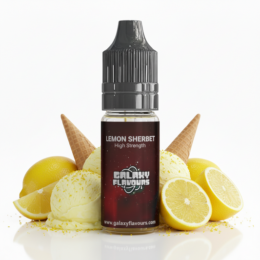 Galaxy Flavours Lemon Sherbet Food Flavouring Concentrate 10ml – Professional High Strength, Vegan, Gluten-Free