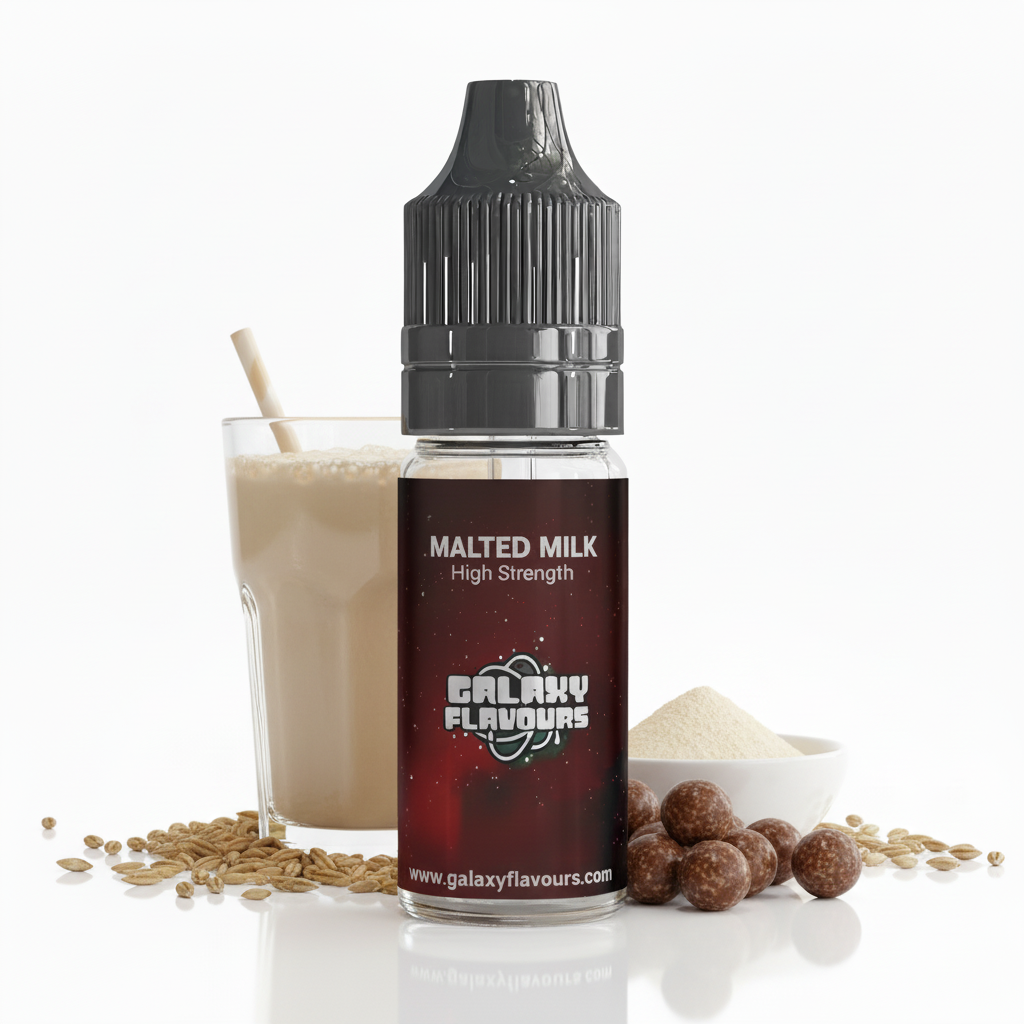 Galaxy Flavours Malted Milk Food Flavouring Concentrate 10ml – Professional High Strength, Vegan, Gluten-Free