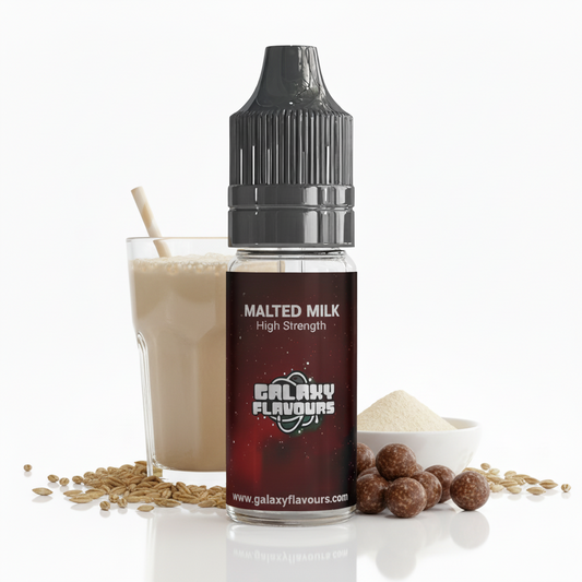 Galaxy Flavours Malted Milk Food Flavouring Concentrate 10ml – Professional High Strength, Vegan, Gluten-Free