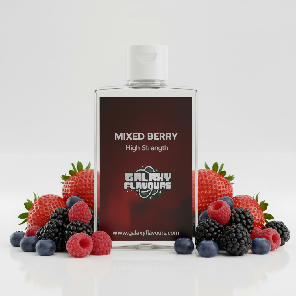 Galaxy Flavours Mixed Berry Food Flavouring Concentrate – Professional High Strength, Vegan, Gluten-Free