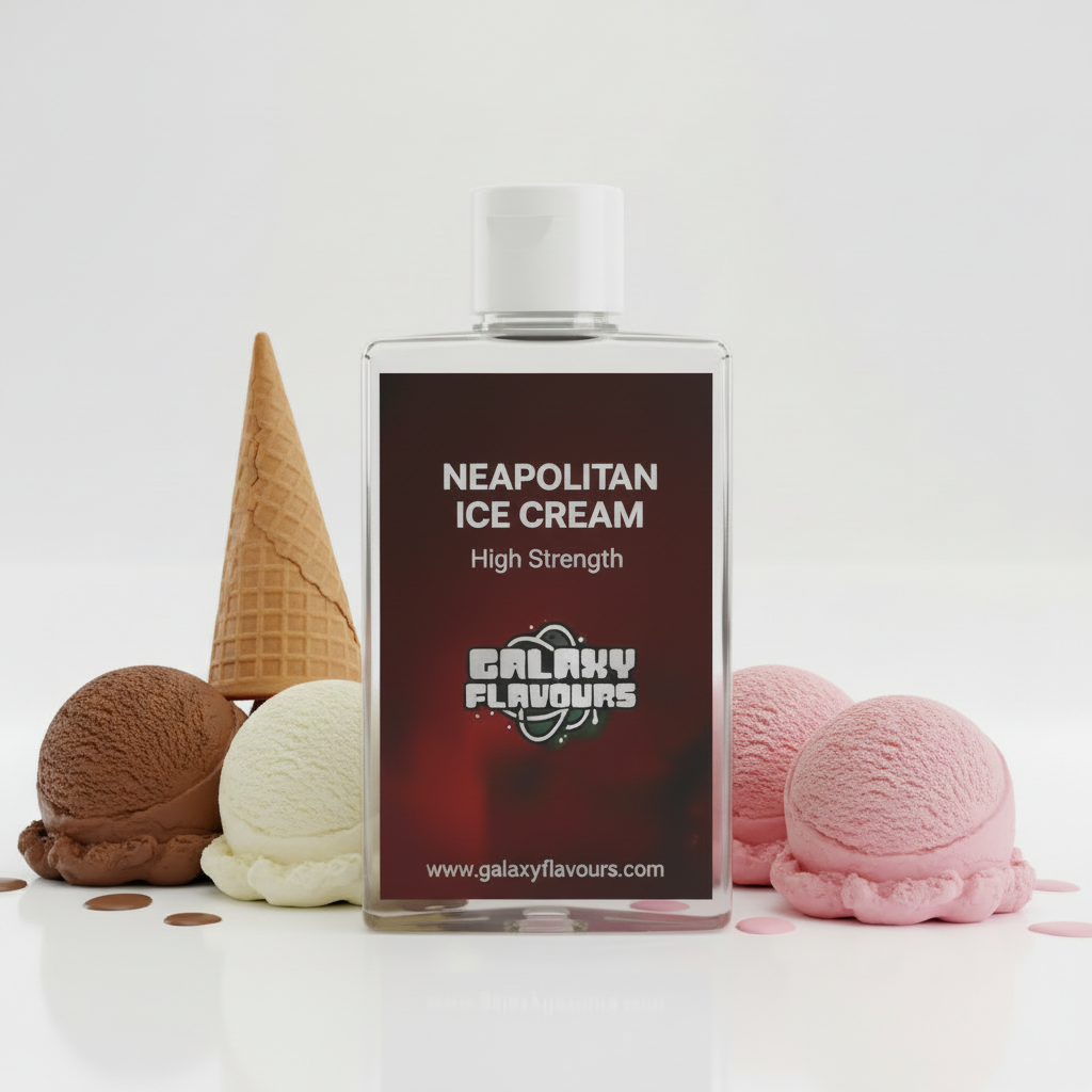 Galaxy Flavours Neapolitan Ice Cream Food Flavouring Concentrate – Professional High Strength, Vegan, Gluten-Free