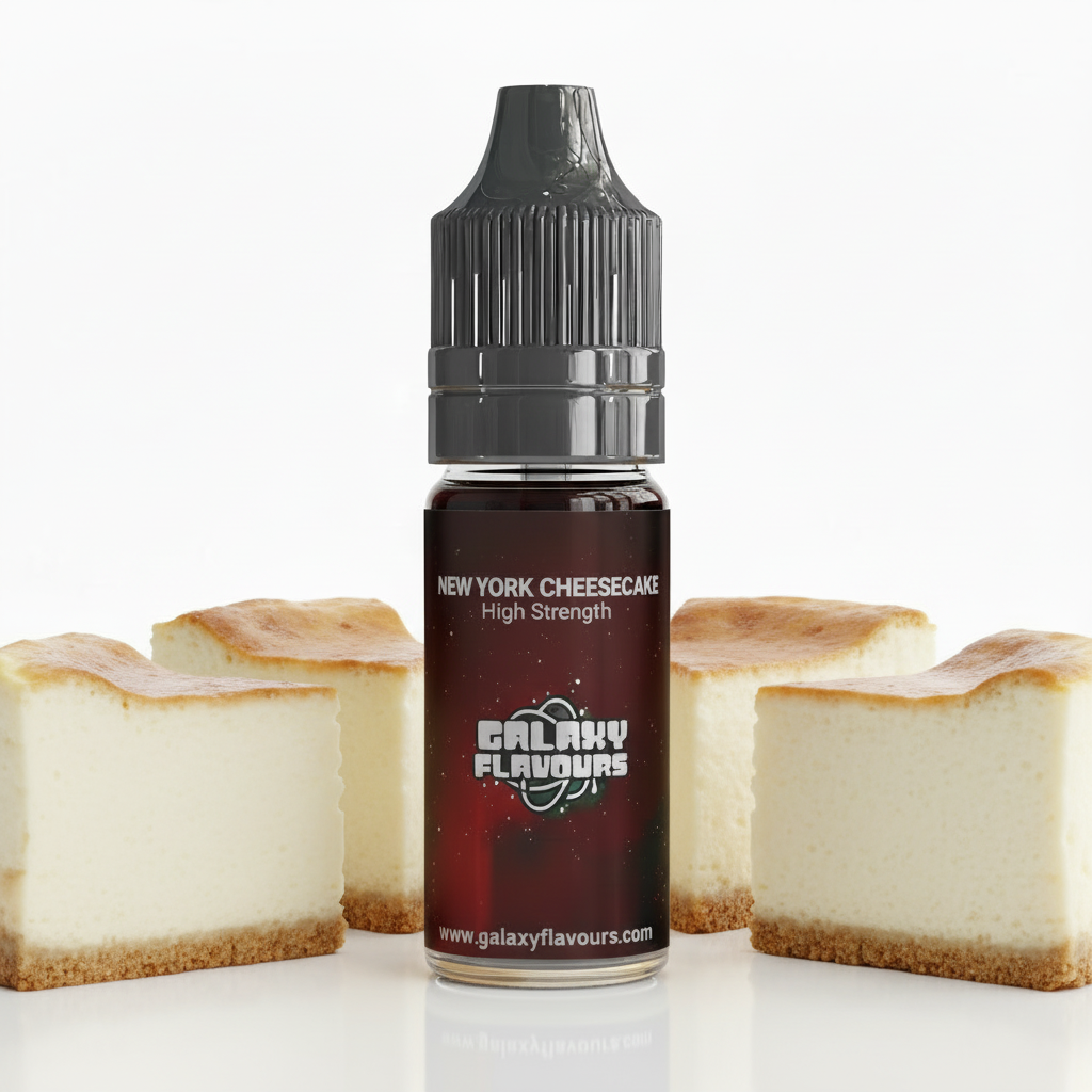 Galaxy Flavours New York Cheesecake Food Flavouring Concentrate 10ml – Professional High Strength, Vegan, Gluten-Free