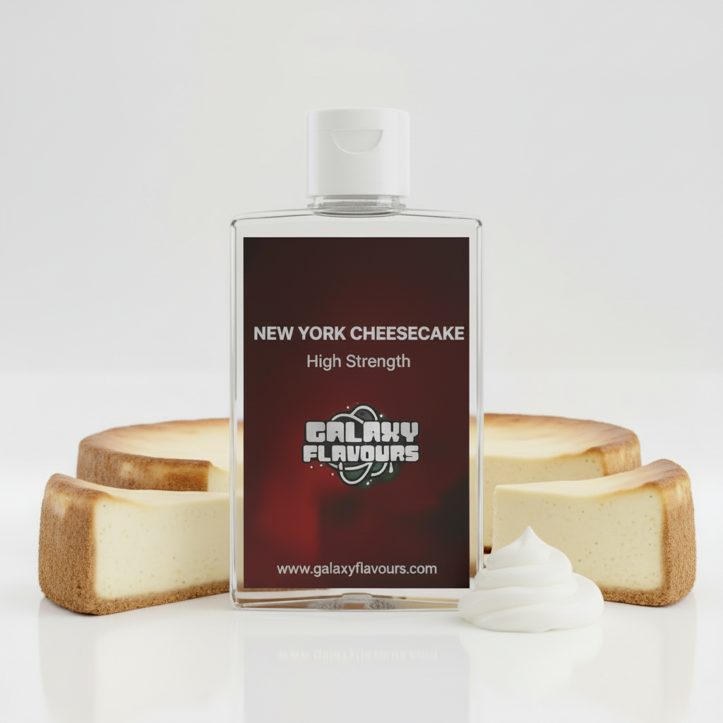 Galaxy Flavours New York Cheesecake Food Flavouring Concentrate – Professional High Strength, Vegan, Gluten-Free