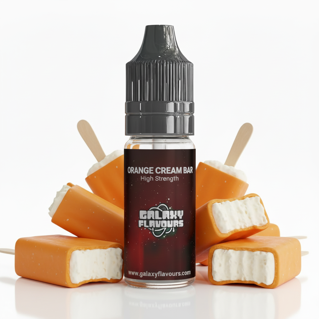 Galaxy Flavours Orange Cream Bar Food Flavouring Concentrate 10ml – Professional High Strength, Vegan, Gluten-Free