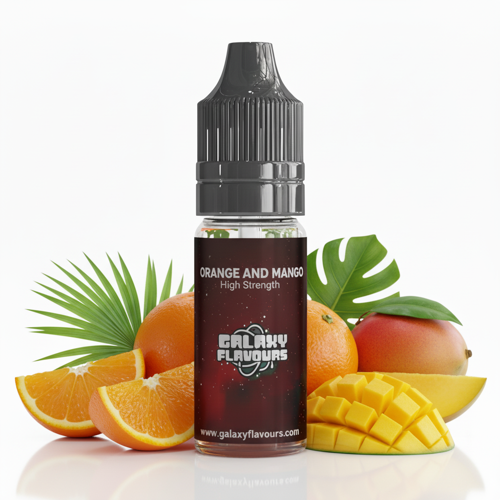 Galaxy Flavours Orange and Mango Food Flavouring Concentrate 10ml – Professional High Strength, Vegan, Gluten-Free