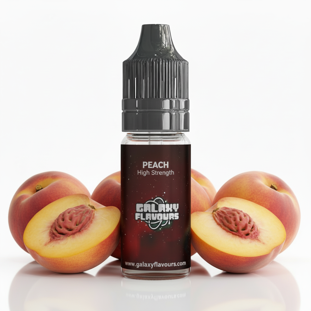 Galaxy Flavours Peach Food Flavouring Concentrate 10ml – Professional High Strength, Vegan, Gluten-Free