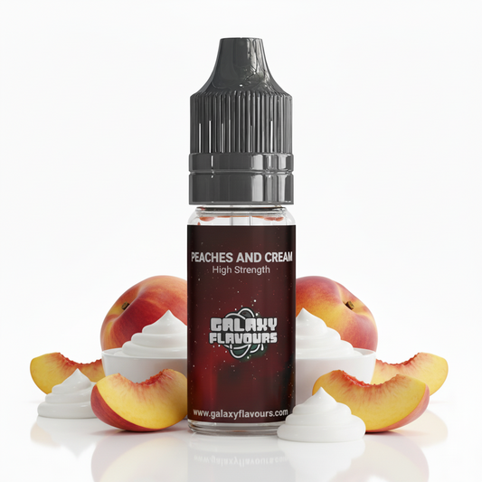 Galaxy Flavours Peaches and Cream Food Flavouring Concentrate 10ml – Professional High Strength, Vegan, Gluten-Free