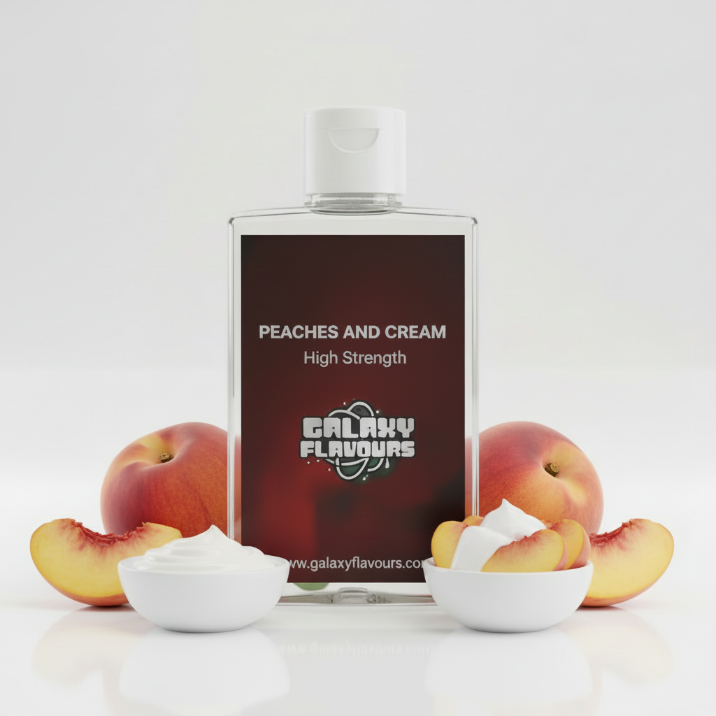 Galaxy Flavours Peaches and Cream Food Flavouring Concentrate – Professional High Strength, Vegan, Gluten-Free

