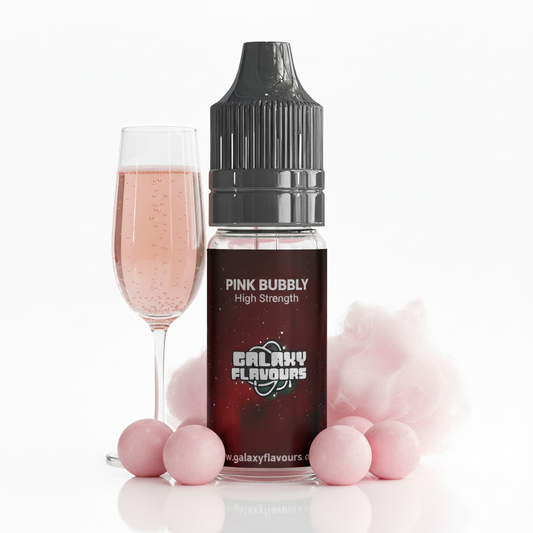 Galaxy Flavours Pink Bubbly Food Flavouring Concentrate 10ml – Professional High Strength, Vegan, Gluten-Free