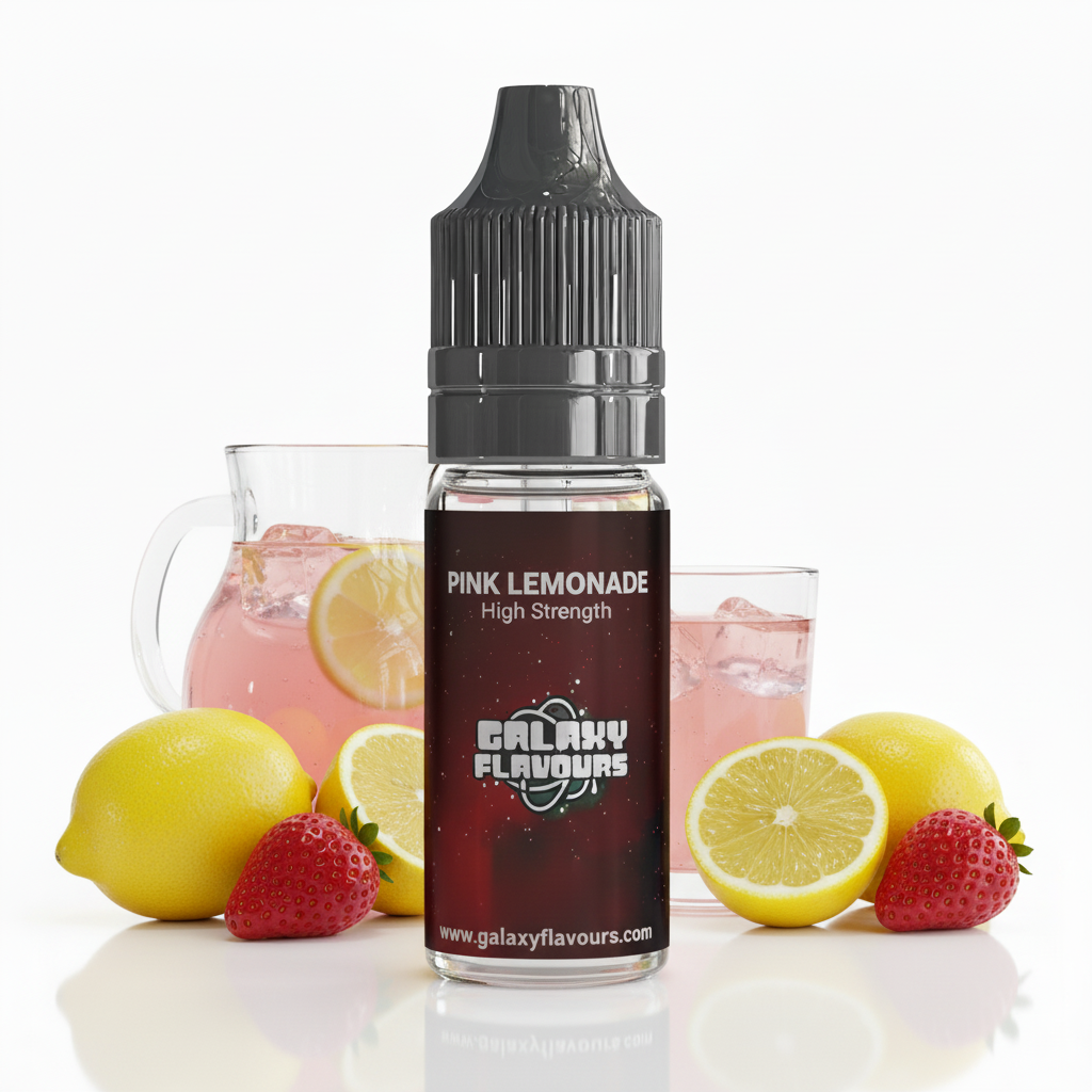 Galaxy Flavours Pink Lemonade Food Flavouring Concentrate 10ml – Professional High Strength, Vegan, Gluten-Free