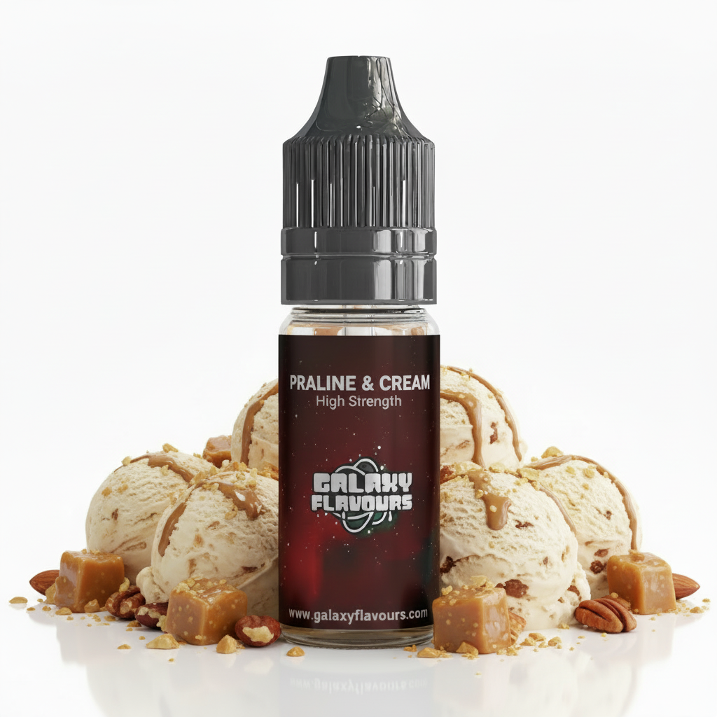 Galaxy Flavours Pralines and Cream Food Flavouring Concentrate 10ml – Professional High Strength, Vegan, Gluten-Free