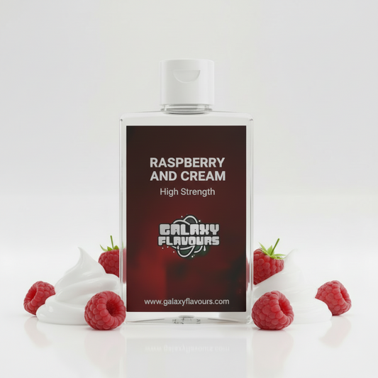Galaxy Flavours Raspberry and Cream Food Flavouring Concentrate – Professional High Strength, Vegan, Gluten-Free