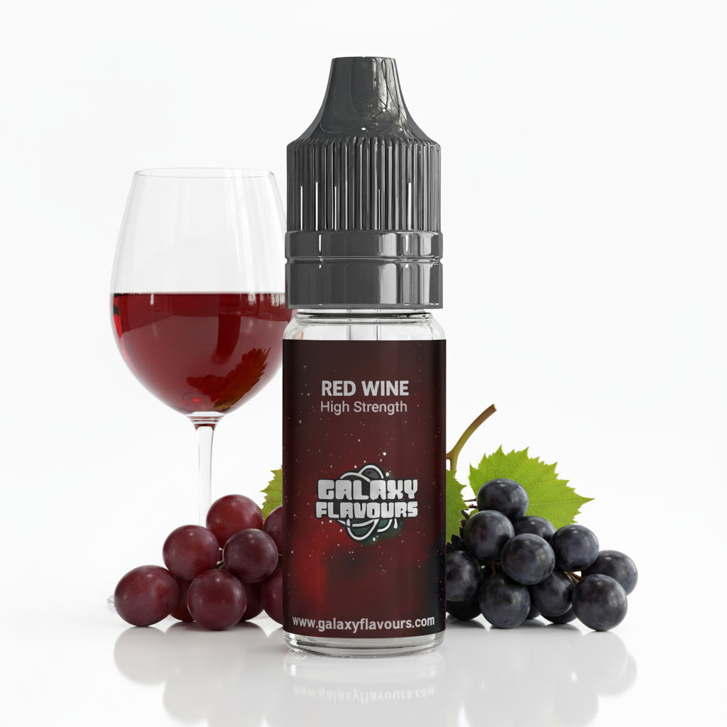 Galaxy Flavours Red Wine Food Flavouring Concentrate 10ml – Professional High Strength, Vegan, Gluten-Free