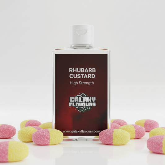 Galaxy Flavours Rhubarb Custard Food Flavouring Concentrate – Professional High Strength, Vegan, Gluten-Free
