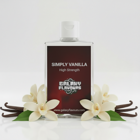 Galaxy Flavours Simply Vanilla Food Flavouring Concentrate – Professional High Strength, Vegan, Gluten-Free