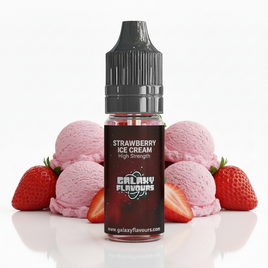 Galaxy Flavours Strawberry Ice Cream Food Flavouring Concentrate 10ml – Professional High Strength, Vegan, Gluten-Free