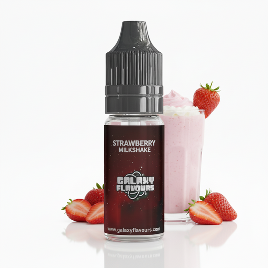 Galaxy Flavours Strawberry Milkshake Food Flavouring Concentrate 10ml – Professional High Strength, Vegan, Gluten-Free