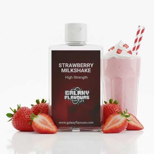 Galaxy Flavours Strawberry Milkshake Food Flavouring Concentrate – Professional High Strength, Vegan, Gluten-Free