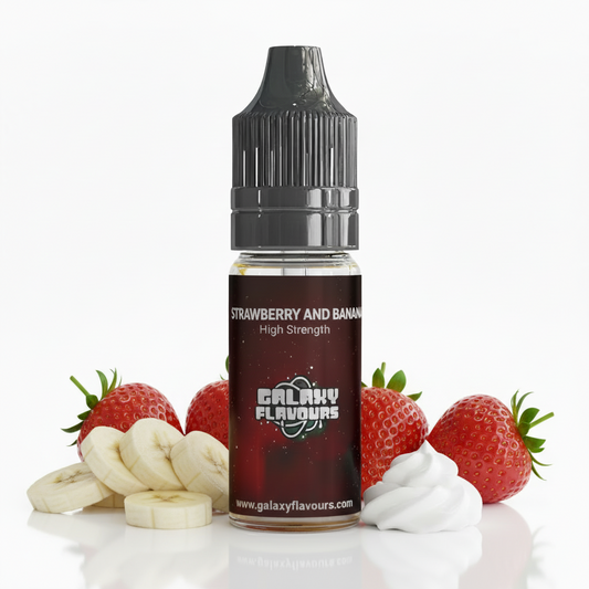 Galaxy Flavours Strawberry and Banana Food Flavouring Concentrate 10ml – Professional High Strength, Vegan, Gluten-Free