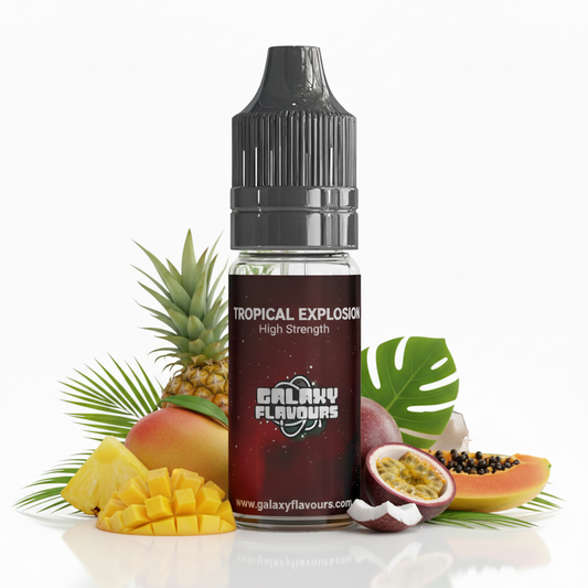 Galaxy Flavours Tropical Explosion Food Flavouring Concentrate 10ml – Professional High Strength, Vegan, Gluten-Free