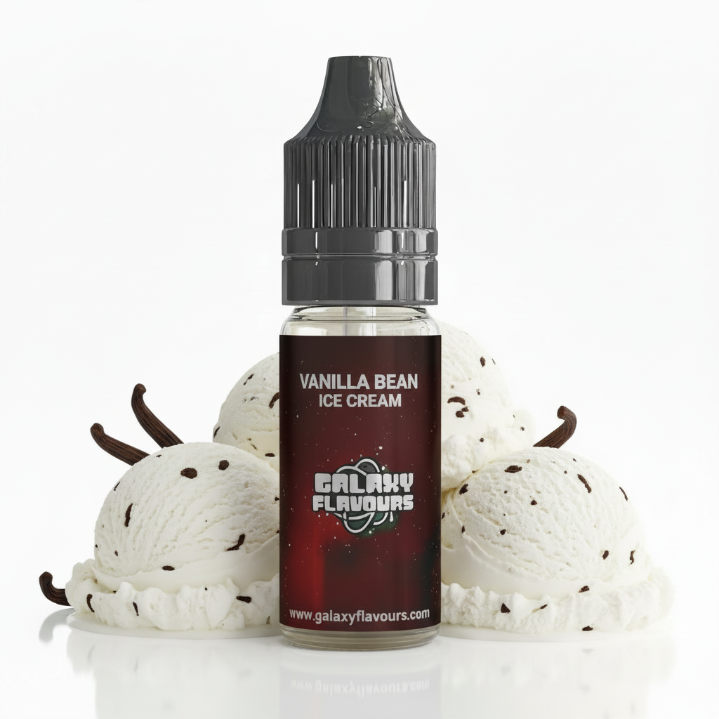 Galaxy Flavours Vanilla Bean Ice Cream Food Flavouring Concentrate 10ml – Professional High Strength, Vegan, Gluten-Free