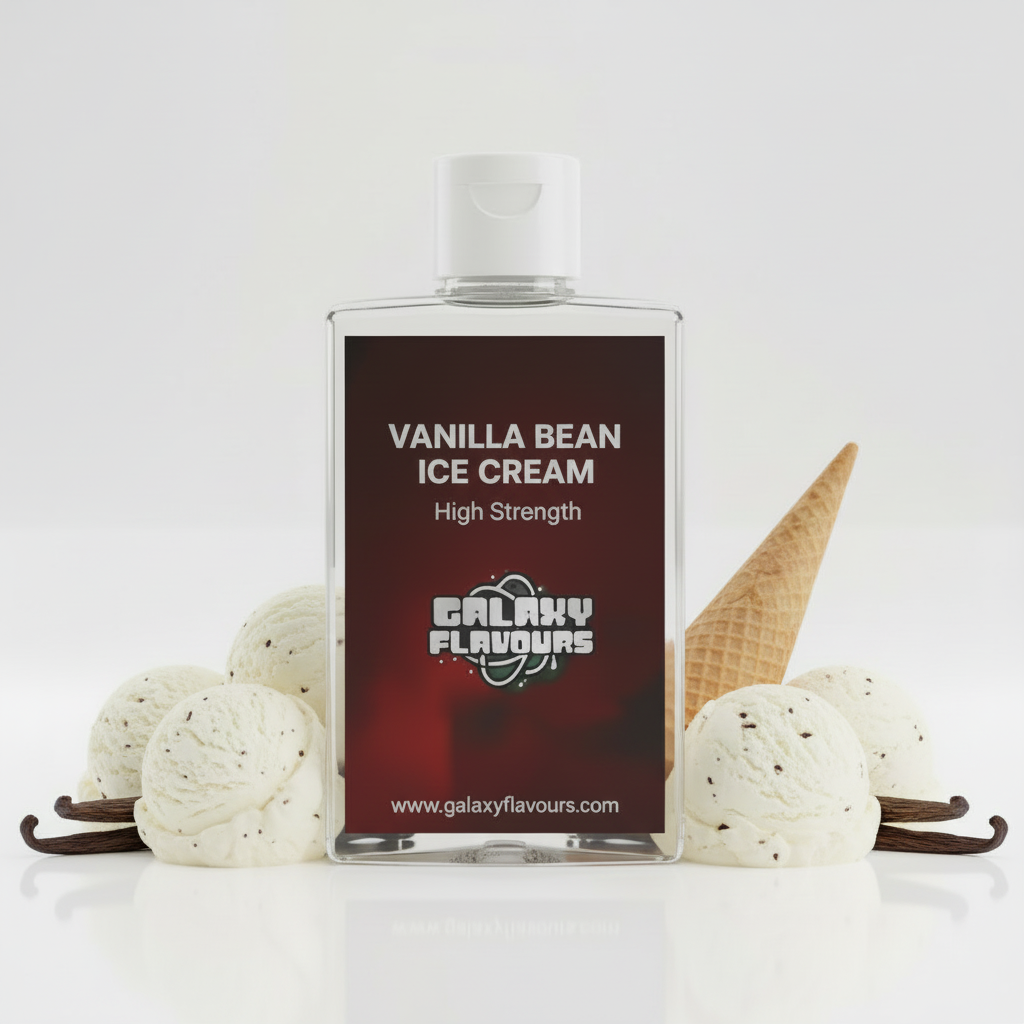 Galaxy Flavours Vanilla Bean Ice Cream Food Flavouring Concentrate – Professional High Strength, Vegan, Gluten-Free