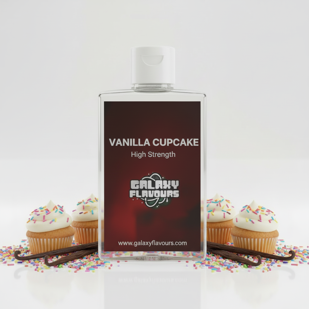 Galaxy Flavours Vanilla Cupcake Food Flavouring Concentrate – Professional High Strength, Vegan, Gluten-Free