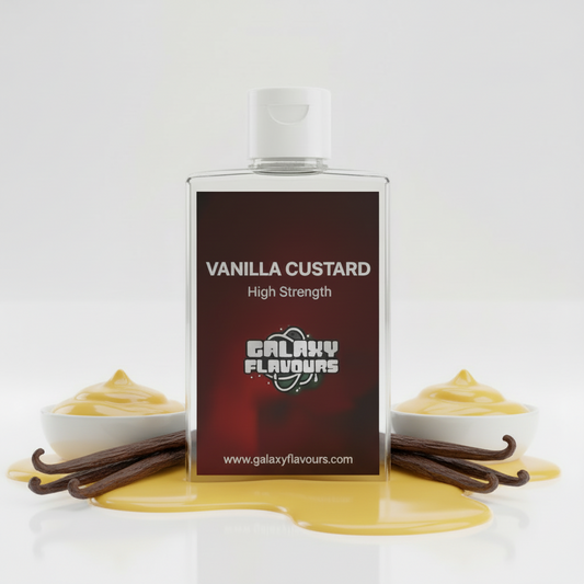 Galaxy Flavours Vanilla Custard Food Flavouring Concentrate – Professional High Strength, Vegan, Gluten-Free
