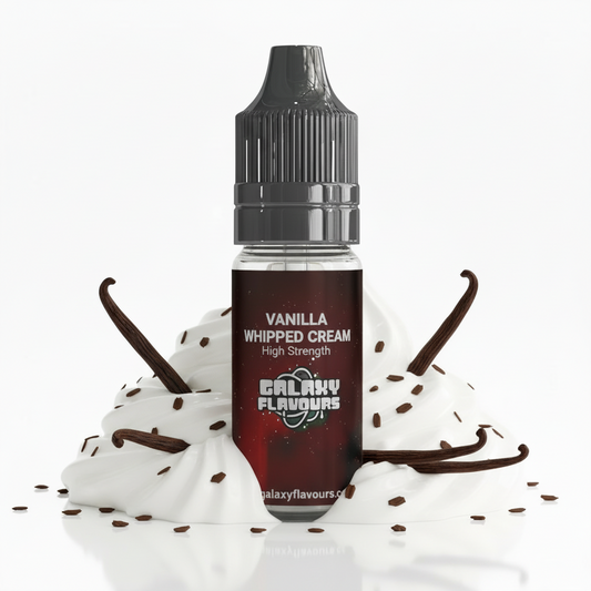 Galaxy Flavours Vanilla Whipped Cream Food Flavouring Concentrate 10ml – Professional High Strength, Vegan, Gluten-Free