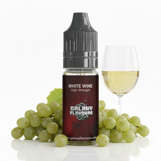 Galaxy Flavours White Wine Food Flavouring Concentrate 10ml – Professional High Strength, Vegan, Gluten-Free