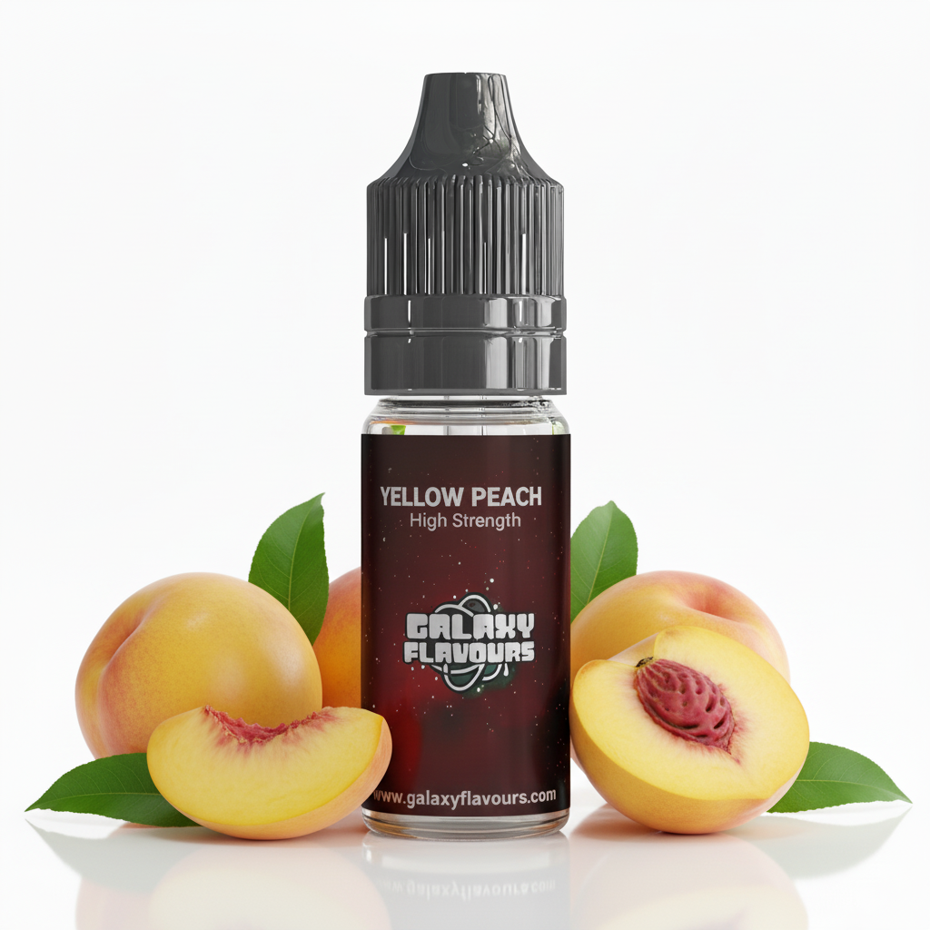 Galaxy Flavours Yellow Peach Food Flavouring Concentrate 10ml – Professional High Strength, Vegan, Gluten-Free