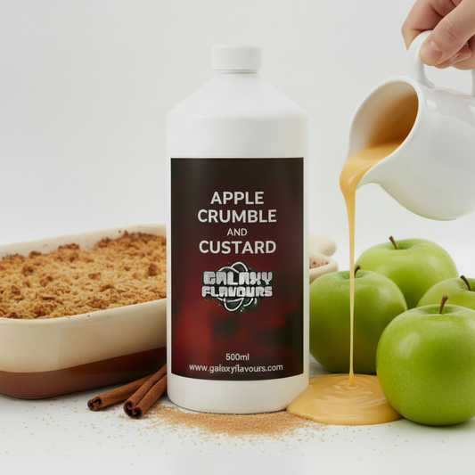 Galaxy Flavours Apple Crumble and Custard Food Flavouring Concentrate – Professional High Strength, Vegan, Gluten-Free