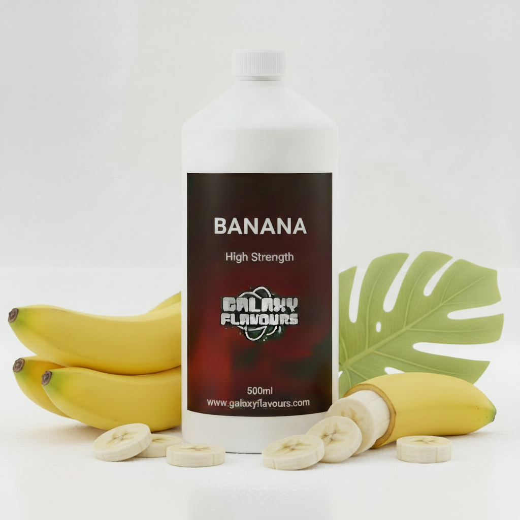 Galaxy Flavours Banana Food Flavouring Concentrate – Professional High Strength, Vegan, Gluten-Free