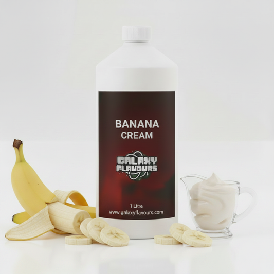 Galaxy Flavours Banana Cream Food Flavouring Concentrate – Professional High Strength, Vegan, Gluten-Free
