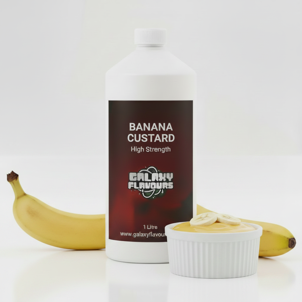 Galaxy Flavours Banana Custard Food Flavouring Concentrate – Professional High Strength, Vegan, Gluten-Free