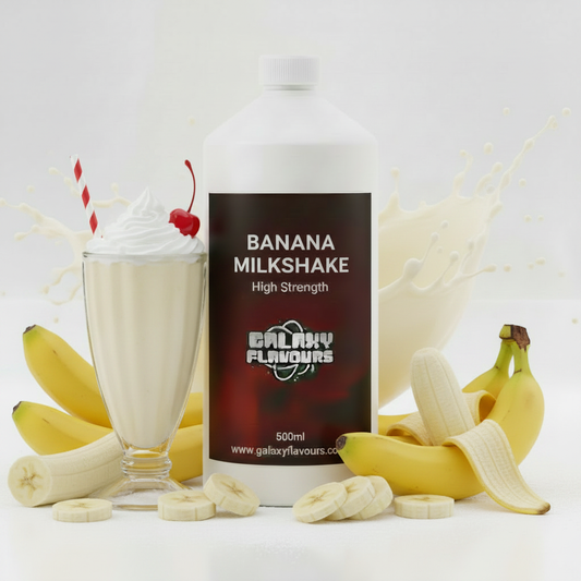 Galaxy Flavours Banana Milkshake Food Flavouring Concentrate – Professional High Strength, Vegan, Gluten-Free