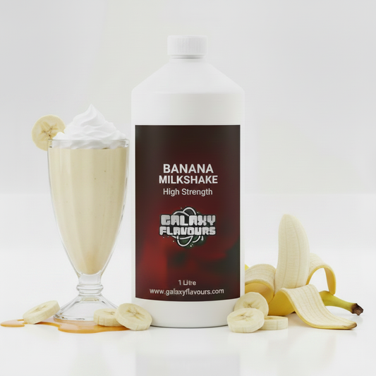 Galaxy Flavours Banana Milkshake Food Flavouring Concentrate – Professional High Strength, Vegan, Gluten-Free