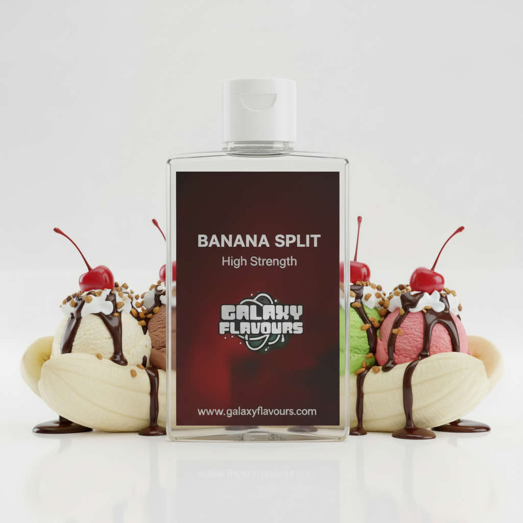 Galaxy Flavours Banana Split Food Flavouring Concentrate – Professional High Strength, Vegan, Gluten-Free